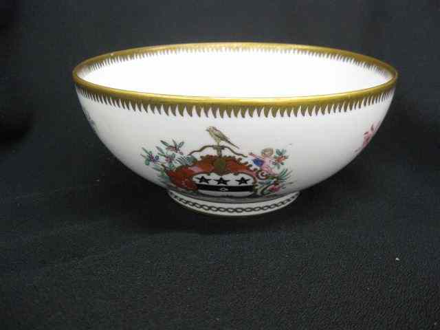 Appraisal: Samson Porcelain Export Style Bowl crest bird floral decor gold