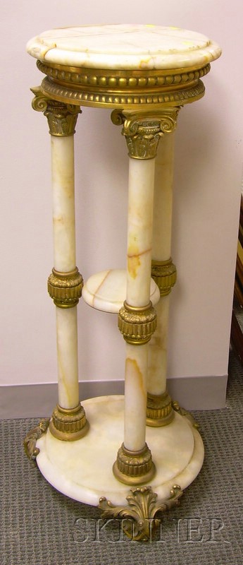 Appraisal: Neoclassical Gilt-bronze Mounted Onyx Pedestal late th early th century