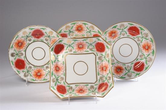 Appraisal: SEVEN-PIECE SPODE PORCELAIN PARTIAL DESSERT SERVICE Circa unmarked Including six