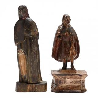 Appraisal: Two Carved Figurines of St Roch th century Philippines the