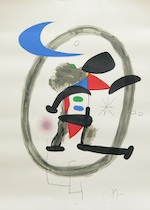 Appraisal: Joan Miro Spanish - La Lune Bleu Lithograph in colors