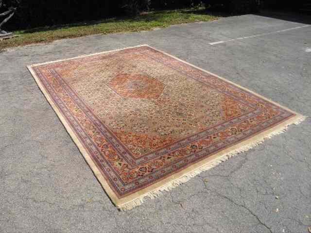 Appraisal: Large hand-knotted oriental Bijar area rug Measures ' '' x