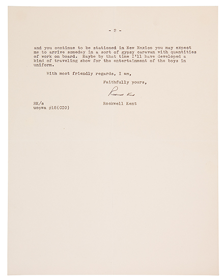 Appraisal: HOW HE PRICES HIS PAINTINGS KENT ROCKWELL Typed Letter Signed