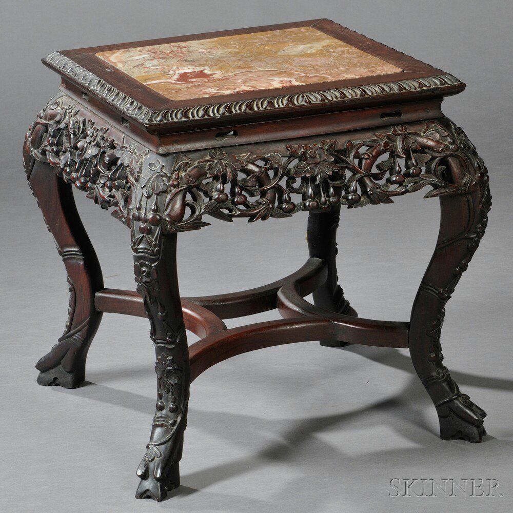 Appraisal: Export Marble-top Stand China late th early th century the