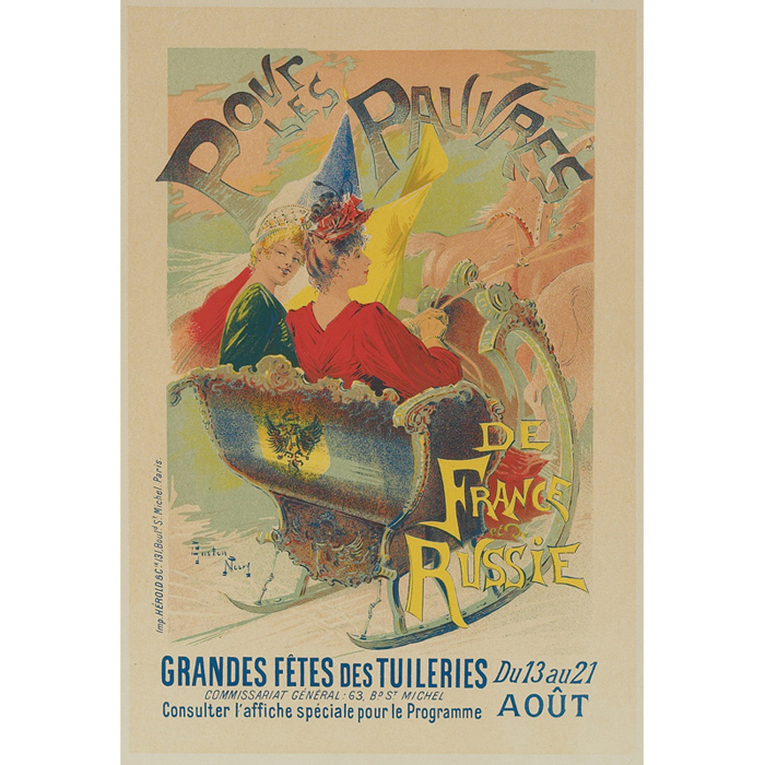 Appraisal: Gaston Noury poster print ca printed in Paris by H