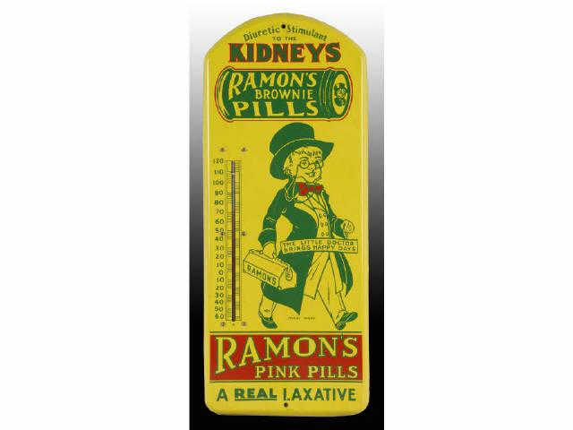 Appraisal: Ramon's Brownie Pills Thermometer Description Tin General AdvertisingCondition NEAR MINT