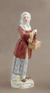 Appraisal: Meissen Porcelain Figure th c of a woman with a