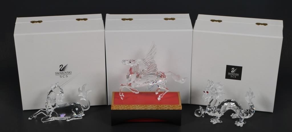 Appraisal: Retired Swarovski Annual Edition Fabulous Creatures trilogy The Unicorn DO