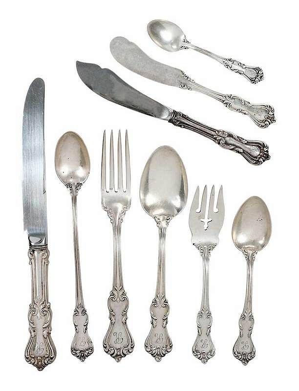 Appraisal: Marlborough Sterling Flatware pieces America th century including eight -