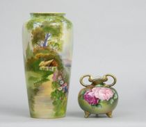 Appraisal: A Set of Two Nippon Vases This lot includes a