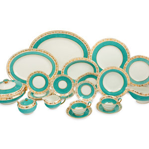 Appraisal: A Wedgwood Porcelain Dinner Service Ulander Powder Turquoise pattern comprising