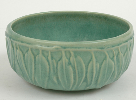 Appraisal: MEL-ROSE WARE Victoria circa Circular earthenware float bowl moulded with