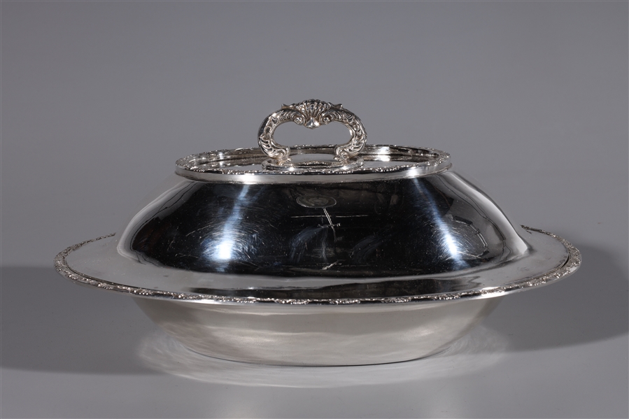 Appraisal: Sterling Silver Chinese covered serving dish marked YUCHANG STERLING weighing