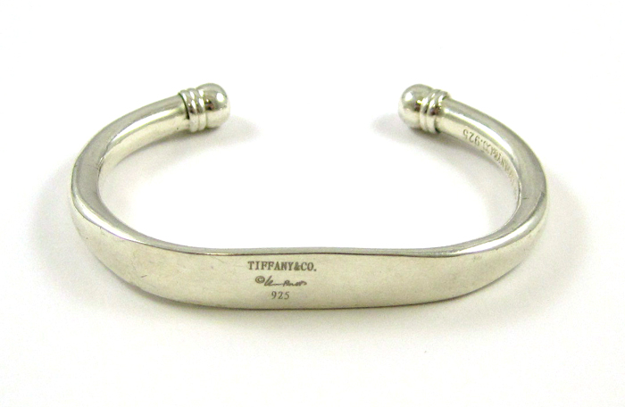 Appraisal: TIFFANY COMPANY STERLING SILVER CUFF BRACELET The inside of the