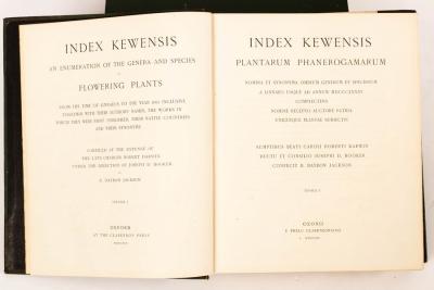 Appraisal: Index Kewensis of Flowering Plants vols Oxford Index Kewensis Plantarum