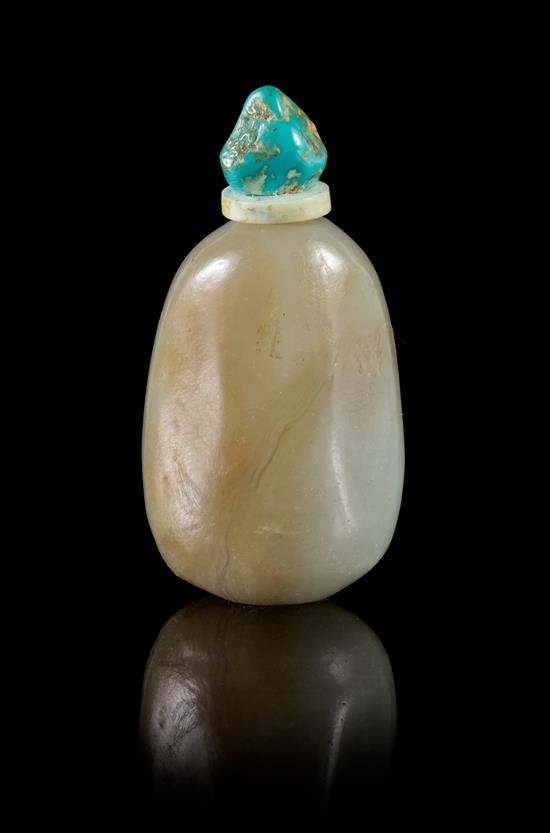 Appraisal: Sale Lot A Gray and Russet Jade Snuff Bottle of