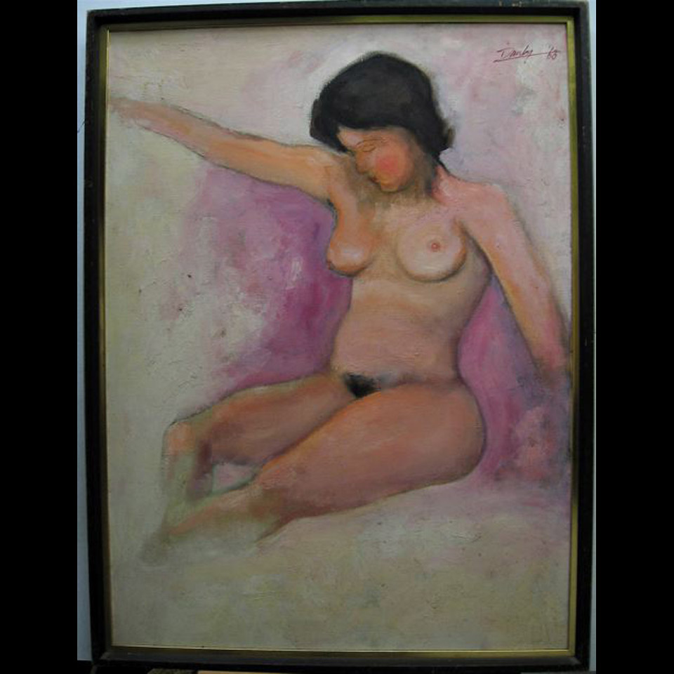 Appraisal: SEATED NUDE KENNETH KEN ADDISON DANBY - CANADIAN OIL ON