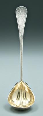 Appraisal: Wood Hughes sterling ladle round handle with arabesque design oval