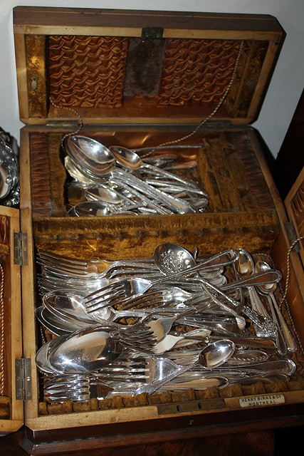 Appraisal: A LARGE COLLECTION OF MISCELLANEOUS SILVER PLATED FLATWARE of stylised