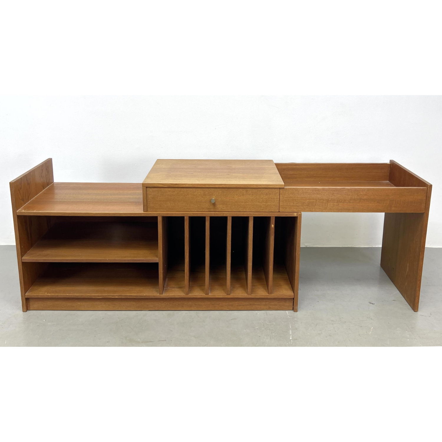 Appraisal: Danish Modern Teak Modular Office Unit Two Parts Nest Together