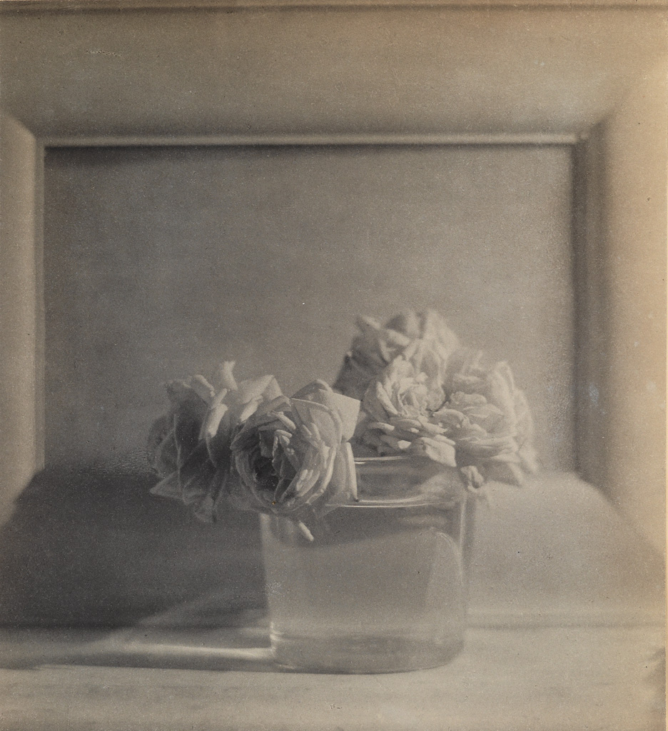 Appraisal: BARON ADOLF DE MEYER - Roses in vase Platinum print