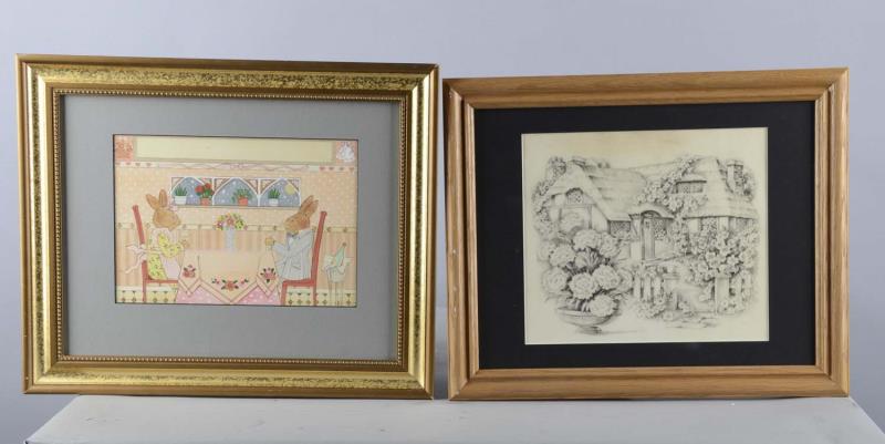 Appraisal: Lot of Original Norcross Greeting Card Home Art Each framed