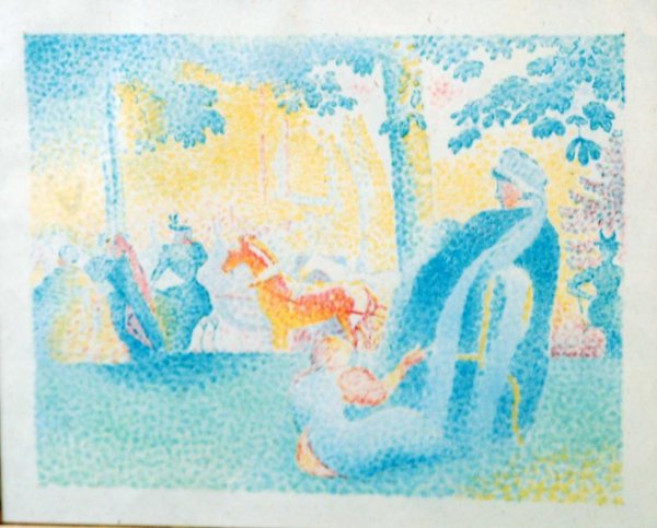 Appraisal: Henri-Edmond Cross French - Lithograph In the Champs-Elysees from Pan