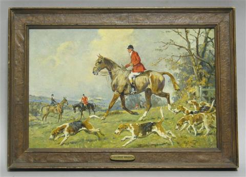 Appraisal: GILBERT SCOTT WRIGHT BRITISH - THE HUNT Oil on board