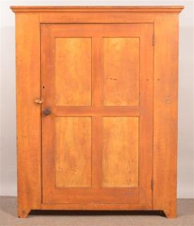 Appraisal: PA th Century Softwood Storage Cupboard Pennsylvania th Century Softwood