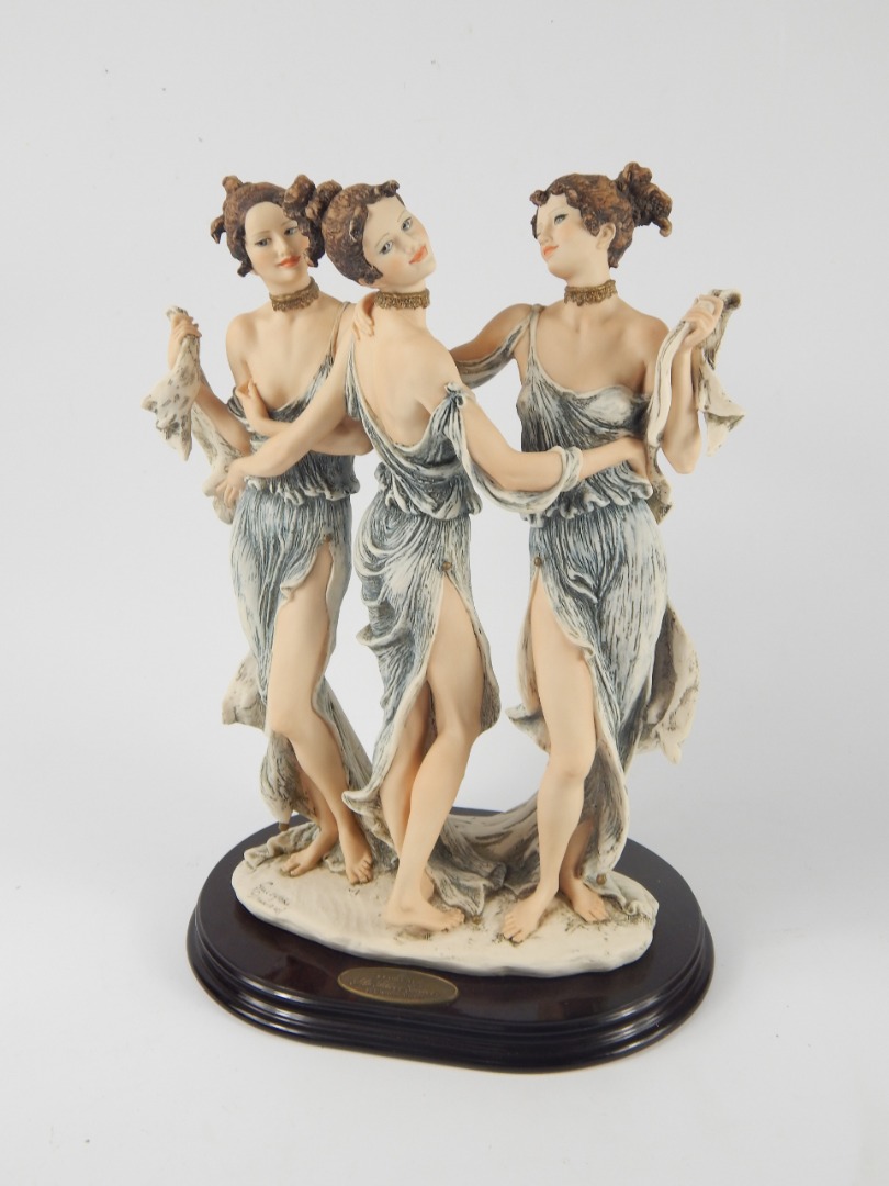 Appraisal: A Florence sculpture modelled as The Three Graces designed by