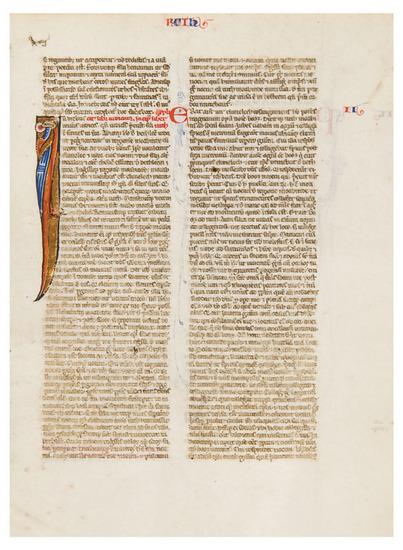 Appraisal: A FRAGMENT OF A BIBLE in Latin France attributed to