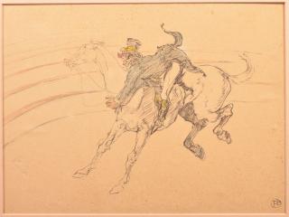 Appraisal: Henri de Toulouse-Lautrec French - Crayon Brush and Spatter Lithograph