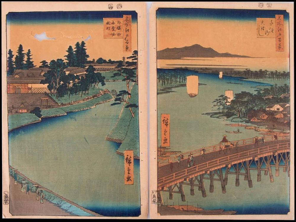 Appraisal: HIROSHIGE Woodblock Prints Artist HIROSHIGE Ando - Title Edo meisho