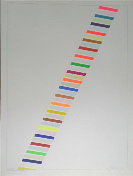 Appraisal: JOHN PLUMB BRITISH - COLOUR LADDER Screenprint signed dated '