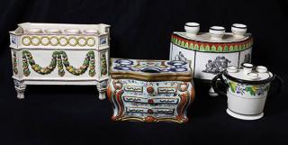 Appraisal: lot of Associated English porcelain bough pots consisting of a