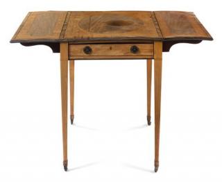 Appraisal: A Hepplewhite Style Mahogany Pembroke Table Height x width closed