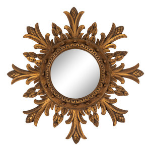 Appraisal: A Regency Style Carved Giltwood Sunburst Mirror Diameter inches Property