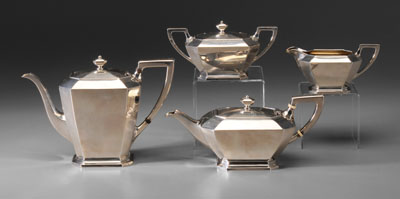 Appraisal: Fairfax Sterling Tea Service American marks for Gorham Durgin -