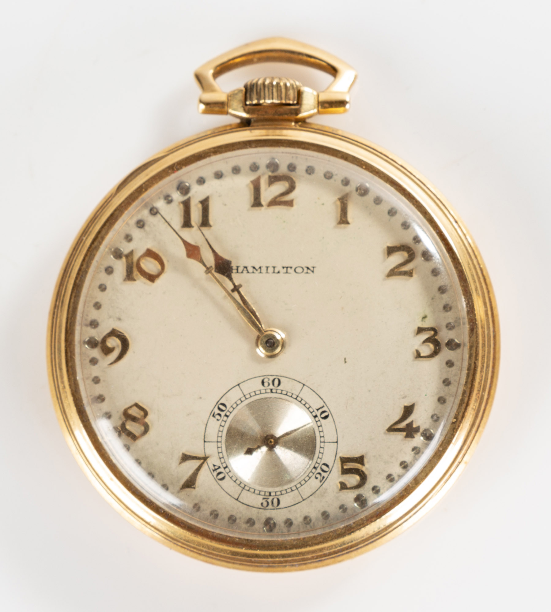 Appraisal: K GOLD HAMILTON POCKET WATCH Hamilton Watch Co Lancaster PA