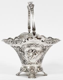 Appraisal: A GERMAN SILVER BASKET EARLY TH C A GERMAN SILVER