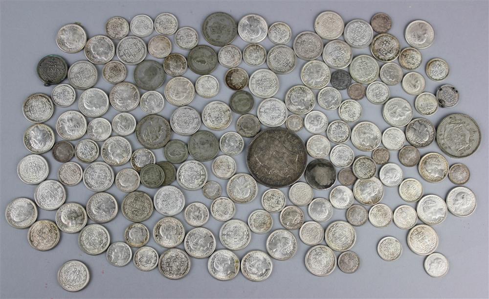 Appraisal: LARGE LOT OF UNITED STATES AND FOREIGN SILVER MIXED COINS