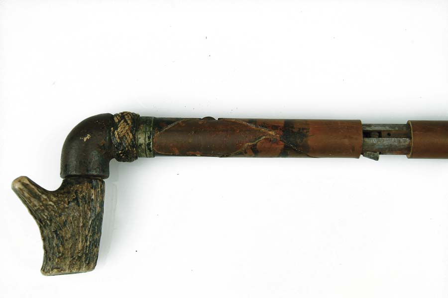 Appraisal: FRENCH GUN CURIO CANE th C gun cane Bbl unscrews