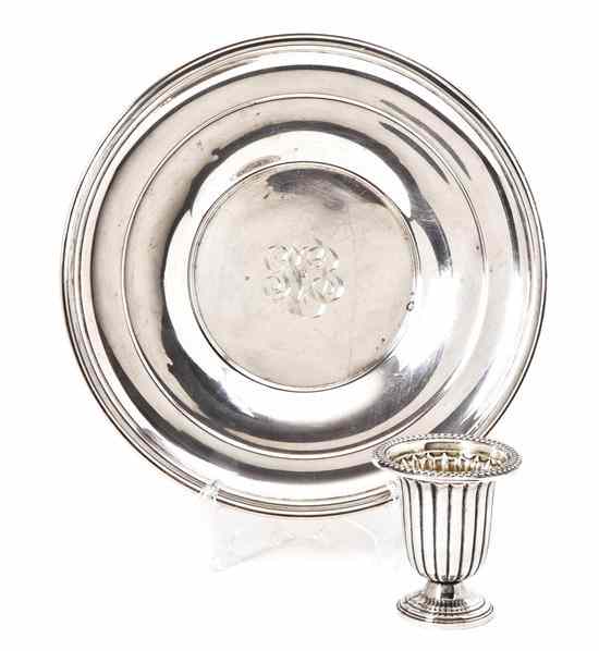 Appraisal: An American Sterling Silver Tray Watrous of circular form together