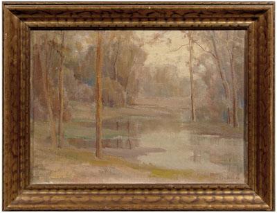 Appraisal: John Sylvan Brown painting Tryon North Carolina - autumn woodland