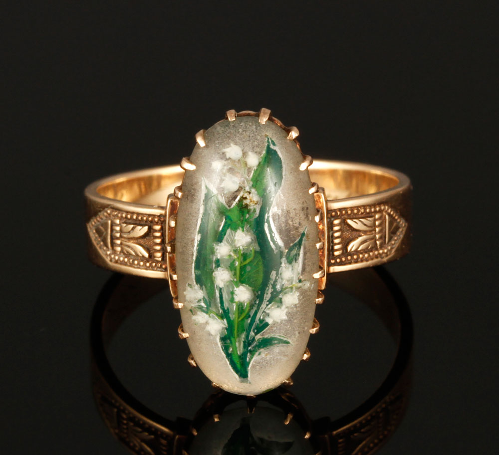 Appraisal: - th C K Essex Crystal Ring th century k