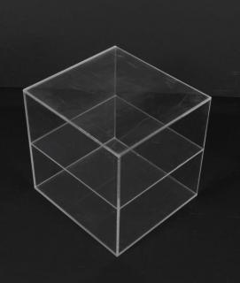 Appraisal: Acrylic Cube Shelf With three shelf surfaces H X W