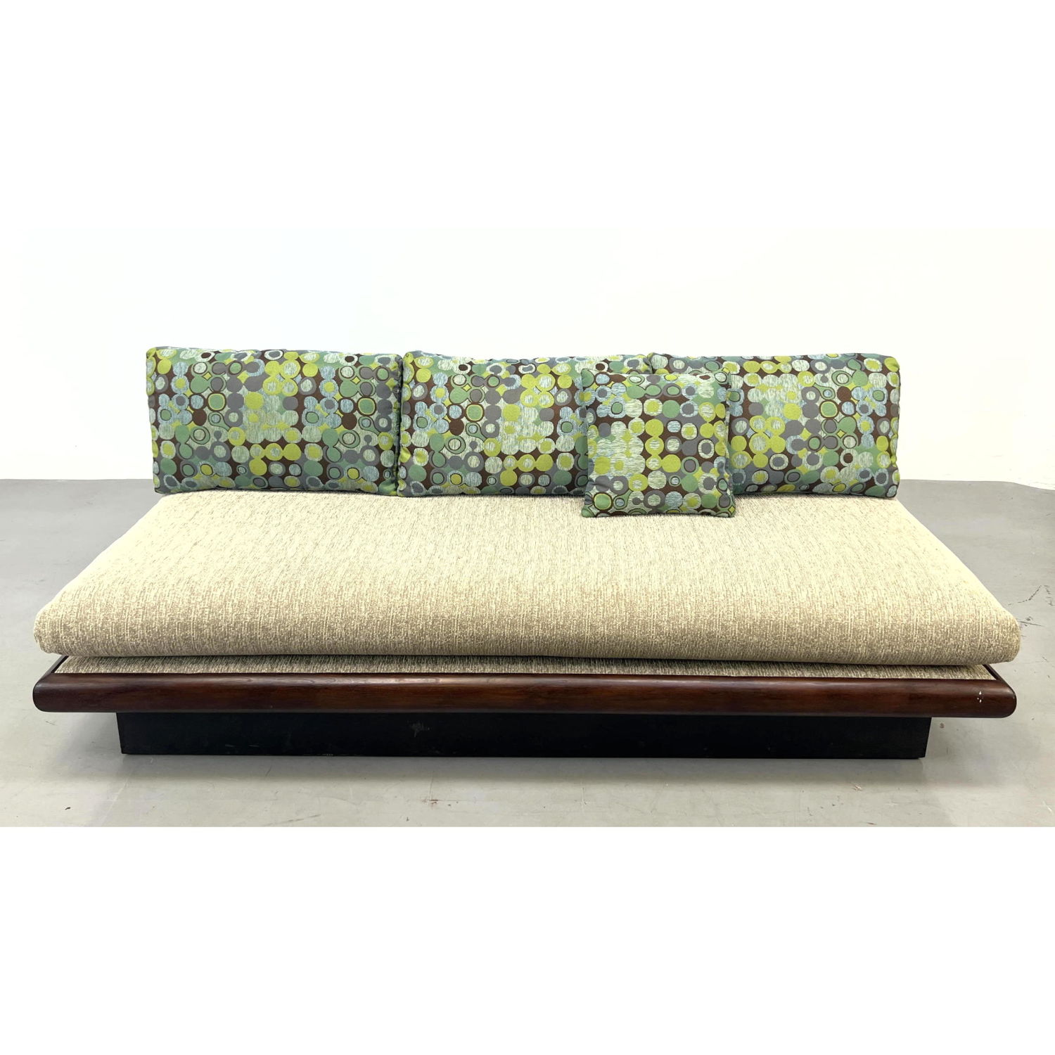 Appraisal: Adrian Pearsall Slipper Sofa Daybed Walnut surrounding Frame Wood and