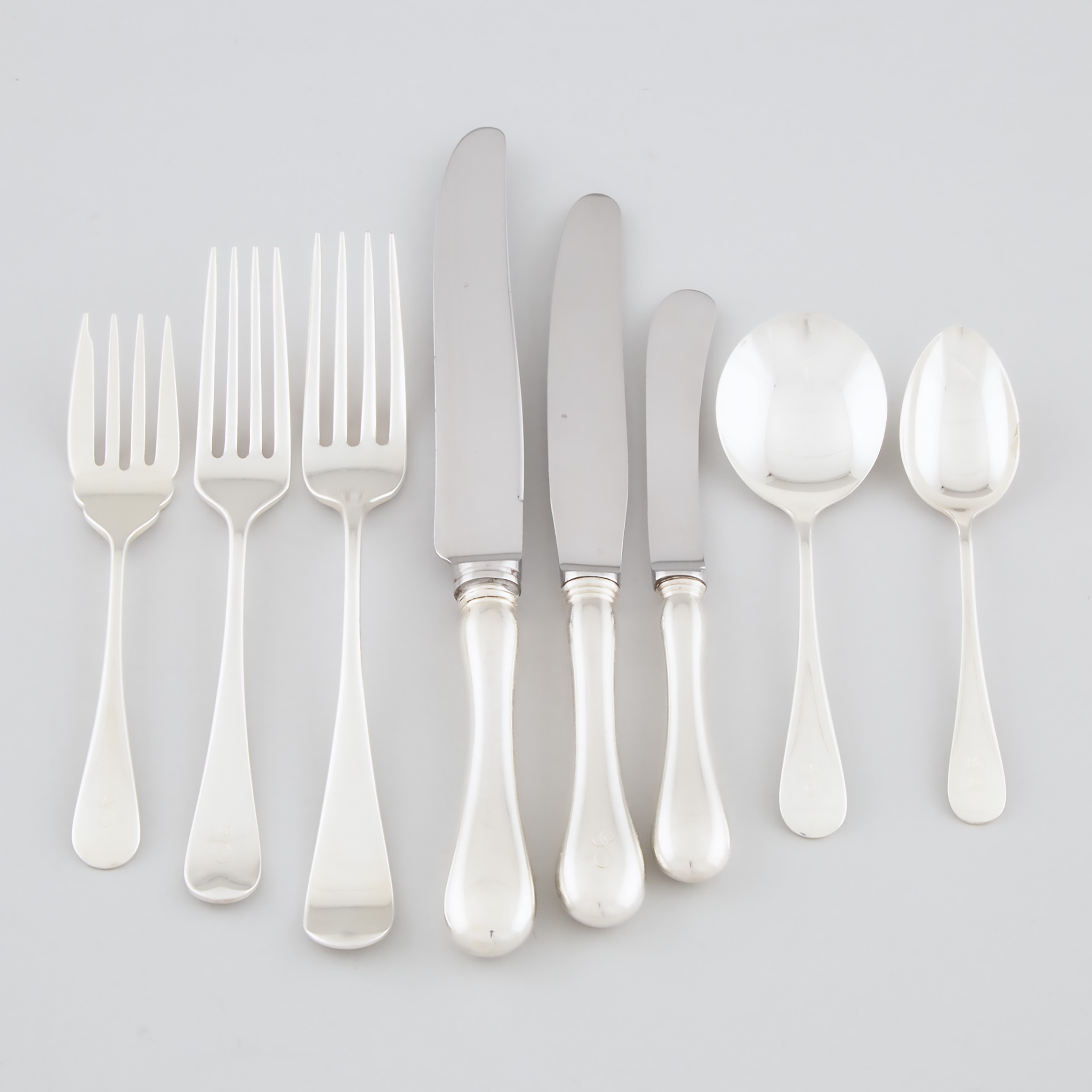 Appraisal: Canadian Silver 'Old English' Pattern Flatware Service Henry Birks Sons