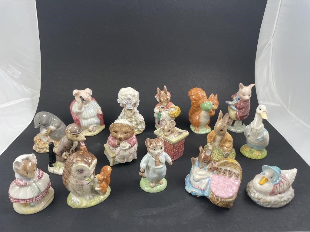 Appraisal: Lot of sixteen porcelain figurines including Royal Albert and Royal