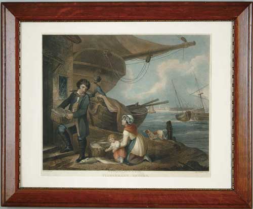 Appraisal: JOHN THOMAS SERRES English - FISHERMAN S RETURN Colored lithograph